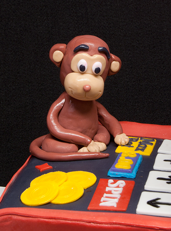 Gambling Monkey Birthday Cake