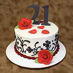 21st Roses Cake