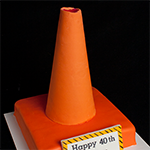 Traffic Cone Cake