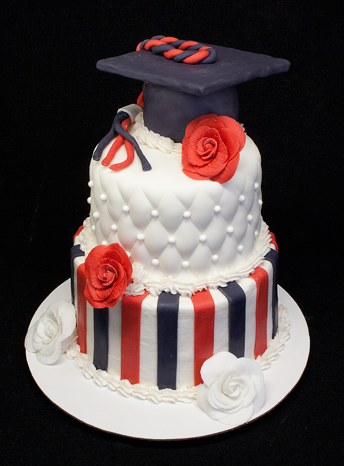 Rose Graduation Cake