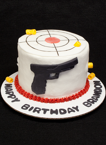 Glock and Target Cake
