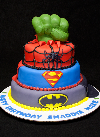 Super Heros Birthday Cake