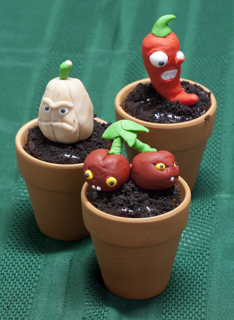 Plants vs Zombies Cupcakes