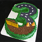 3 road birthday Cake