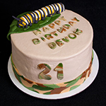 Catapillar Camo Cake