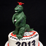 Godzilla Graduation Cake